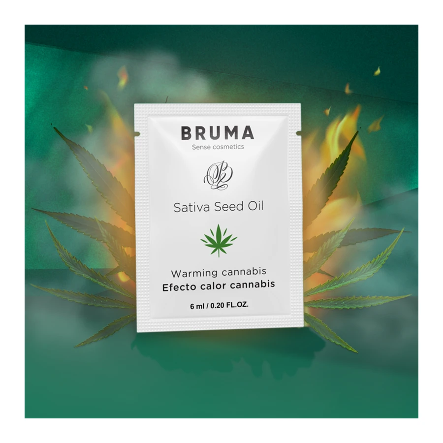 BRUMA - GEL SCORREVOLE ALL''OLIO DI SEMI DI SATIVA GUSTO CANNABIS RISCALDANTE 6 ML